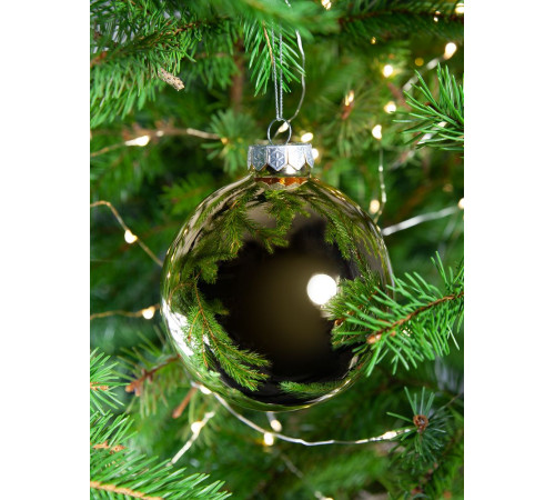 Елочный шар Finery Gloss, 10 см, глянцевый золотистый