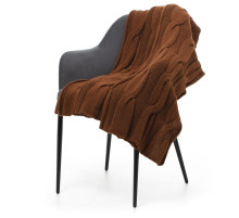 Плед Snefald, коричневый (темное золото)