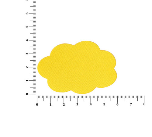 Наклейка тканевая Lunga Calum, L, желтая