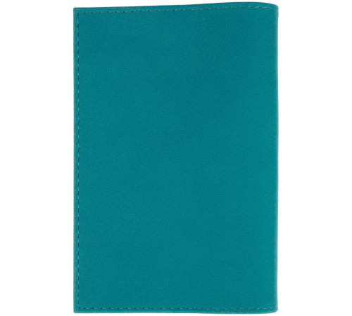 Обложка для паспорта Nubuk, бирюзовая