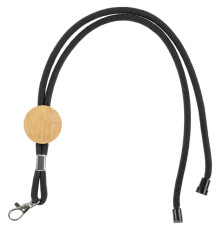 Шнурок для бейджа Tube Wood, черный
