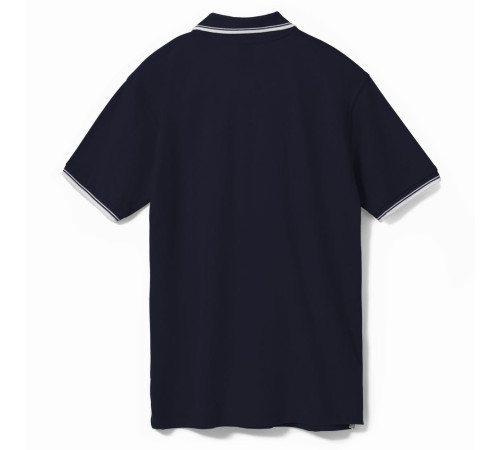 Рубашка поло мужская с контрастной отделкой Practice 270, темно-синий/белый