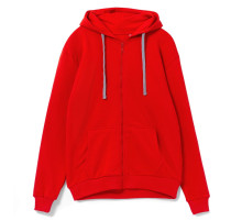 Толстовка на молнии с капюшоном Siverga Heavy, красная (алая)