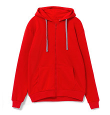 Толстовка на молнии с капюшоном Siverga Heavy, красная (алая)