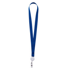 Лента для бейджа с ретрактором Retract, синяя