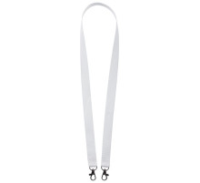 Лента для бейджа с 2 карабинами Carabine Duo, белая