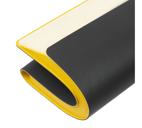 Ежедневник Flexpen Black, недатированный, черный с желтым