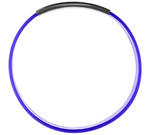 Силиконовый браслет Brisky с металлическим шильдом, синий