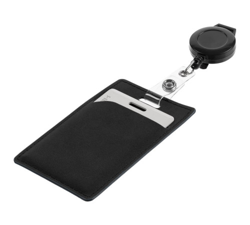 Ретрактор Attach New с ушком под ленту, черный