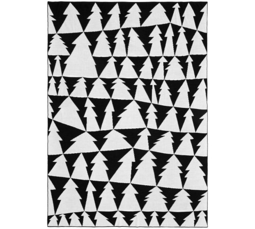 Плед «Танцующий лес», черно-белый