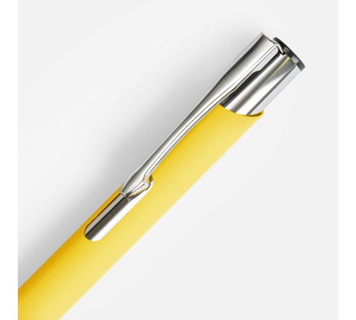 Ручка шариковая Keskus Soft Touch, желтая