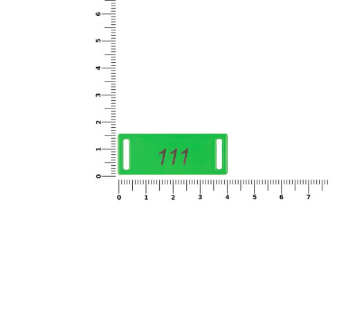 Шильдик металлический Kova, зеленый неон
