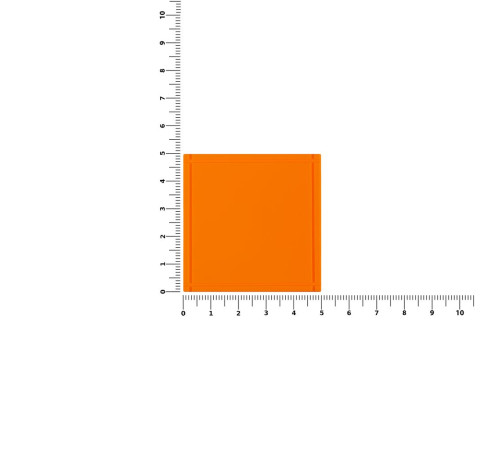 Лейбл из ПВХ Dzeta, L, оранжевый неон