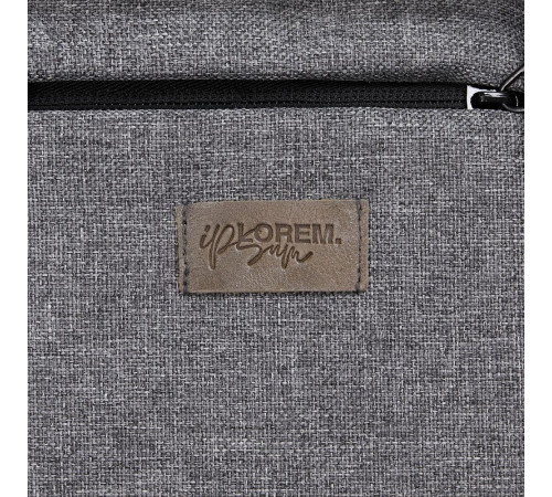 Лейбл кожаный Tuken, S, серый