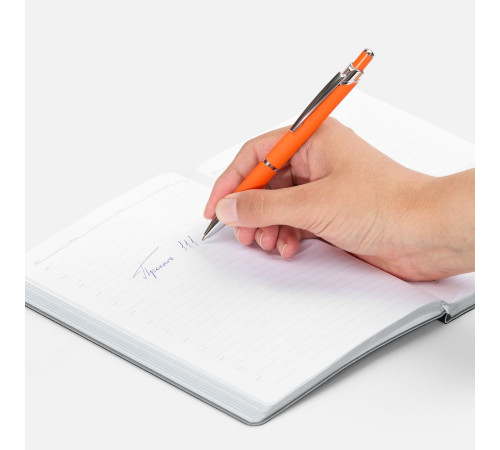 Ручка шариковая Chromos Soft Touch, оранжевая