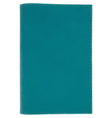 Обложка для паспорта Nubuk, бирюзовая