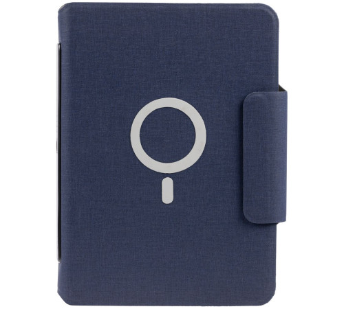 Органайзер с блокнотом и аккумулятором Oiro, синий