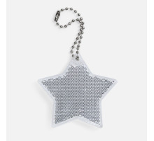 Пешеходный светоотражатель с цепочкой «Звезда», белый