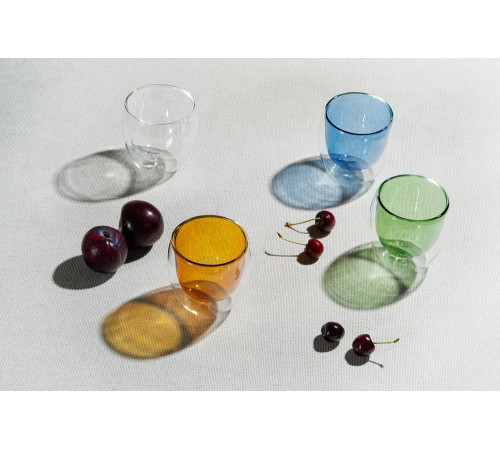 Стакан с двойными стенками Glass Bubble, бесцветный