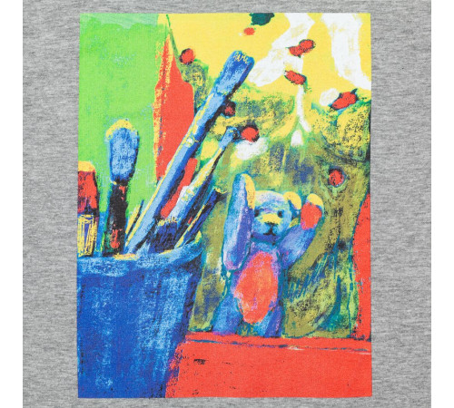 Футболка женская Artist Bear, серый меланж