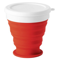 Складной стакан с крышкой Astrada, красный
