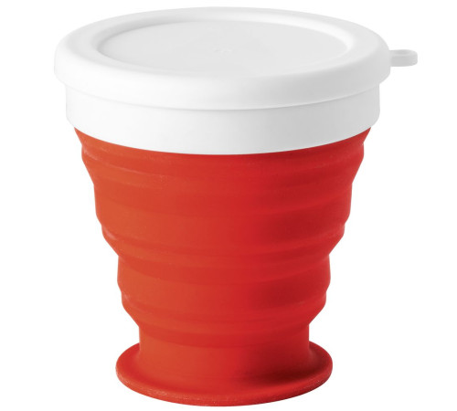 Складной стакан с крышкой Astrada, красный