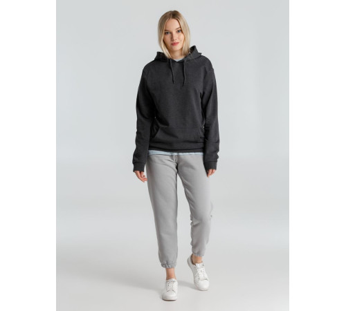 Толстовка с капюшоном унисекс Hoodie, серый меланж (антрацит)