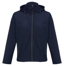 Куртка софтшелл с капюшоном мужская Race Men, темно-синяя