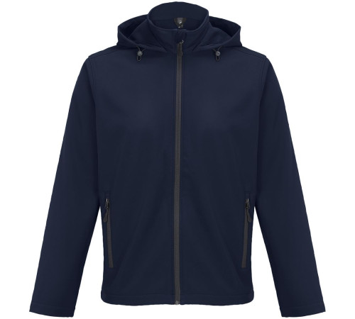 Куртка софтшелл с капюшоном мужская Race Men, темно-синяя