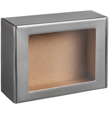 Коробка с окном Visible, серебристая