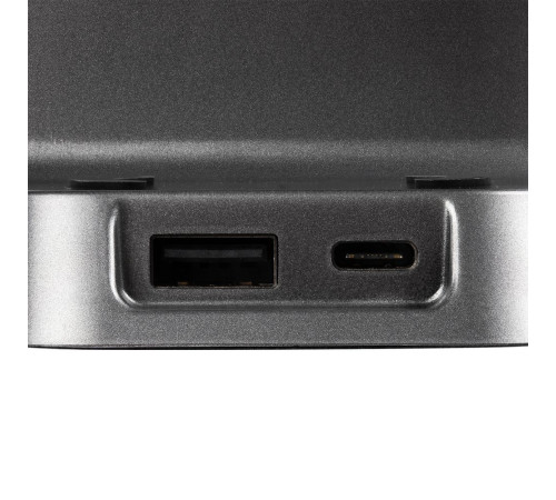 Зарядная станция с часами E-Store для смартфона, часов и наушников, черная