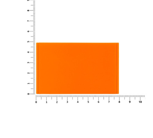 Лейбл из ПВХ Dzeta, ХL, оранжевый неон