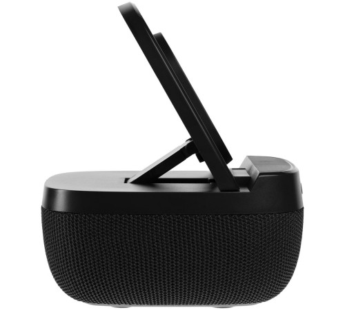 Колонка с беспроводной зарядкой Esca и подсветкой логотипа, черная