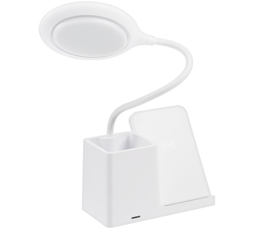 Лампа с органайзером и беспроводной зарядкой writeLight, ver. 2, белая