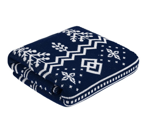 Плед Elnik, синий с молочно-белым