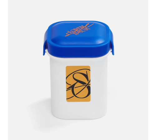 Ланчбокс для снеков Lunch Crunch, белый с синим