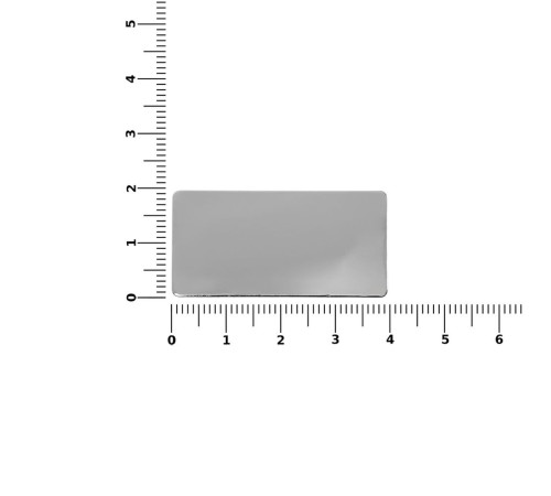 Значок Magnet Matto, серебристый глянцевый