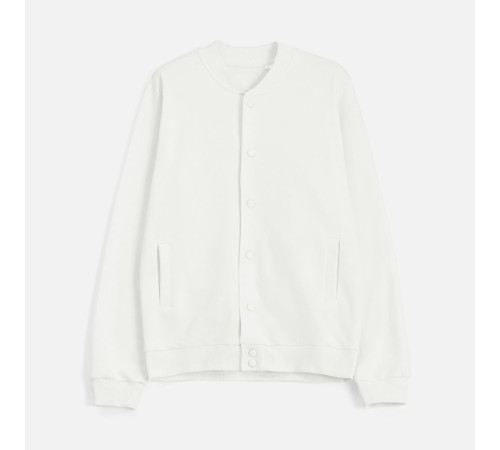 Бомбер унисекс Nuppu, молочно-белый