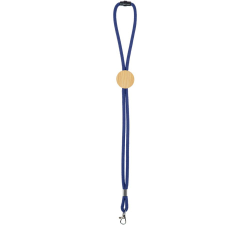 Шнурок для бейджа Tube Wood, синий