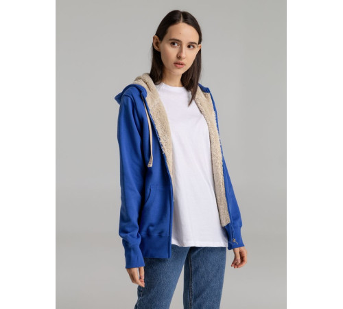 Толстовка унисекс на молнии Sherpa 280, ярко-синяя