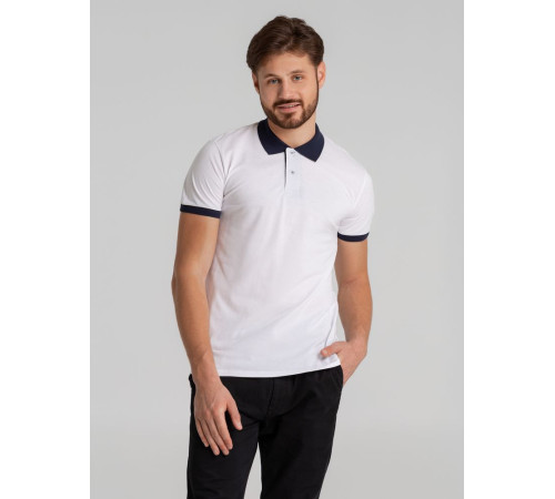 Рубашка поло Prince 190, темно-синяя с белым