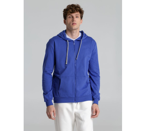 Толстовка на молнии с капюшоном Unit Siverga , ярко-синяя