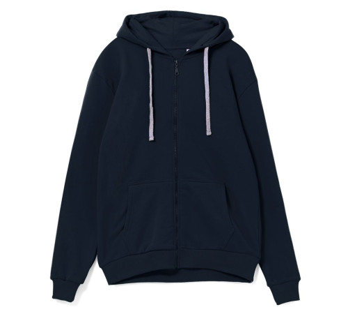 Толстовка на молнии с капюшоном Unit Siverga Heavy, темно-синяя