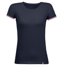 Футболка женская Rainbow Women, темно-синяя с ярко-синим