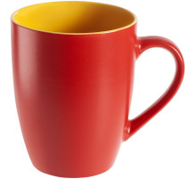Кружка Bright Tulip, матовая, красная с желтым
