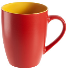 Кружка Bright Tulip, матовая, красная с желтым