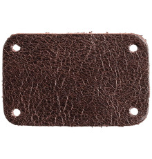Лейбл кожаный Beta, S, коричневый