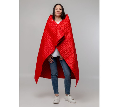Плед-пончо для пикника SnapCoat, красный