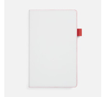 Ежедневник White Shall, недатированный, бело-красный