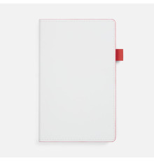 Ежедневник White Shall, недатированный, бело-красный